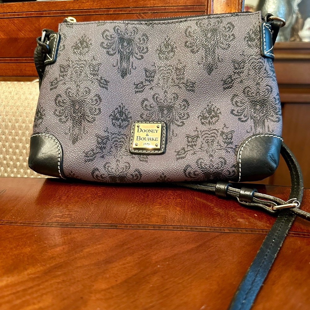Dooney & Bourke Haunted Mansion Wallpaper Pouchette  Bag